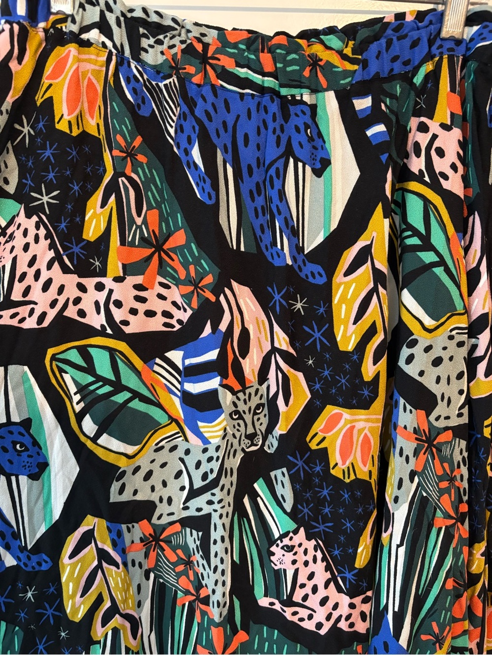 Anthropologie Multicolor Abstract Animal-Cat Print Size Medium Maxi Skirt NWT - Picture 9 of 13